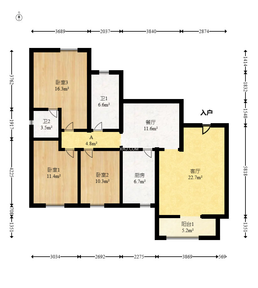 星城映象  3室2厅2卫   98.00万