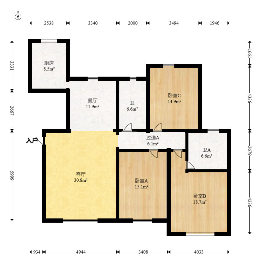 轻盐阳光CEO(轻盐雅苑)(轻奢时代)  3室2厅2卫    100.8万