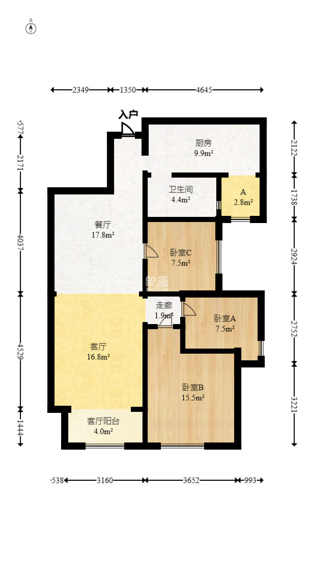 中信凯旋蓝岸（中信新城三期）  3室2厅1卫    68.0万