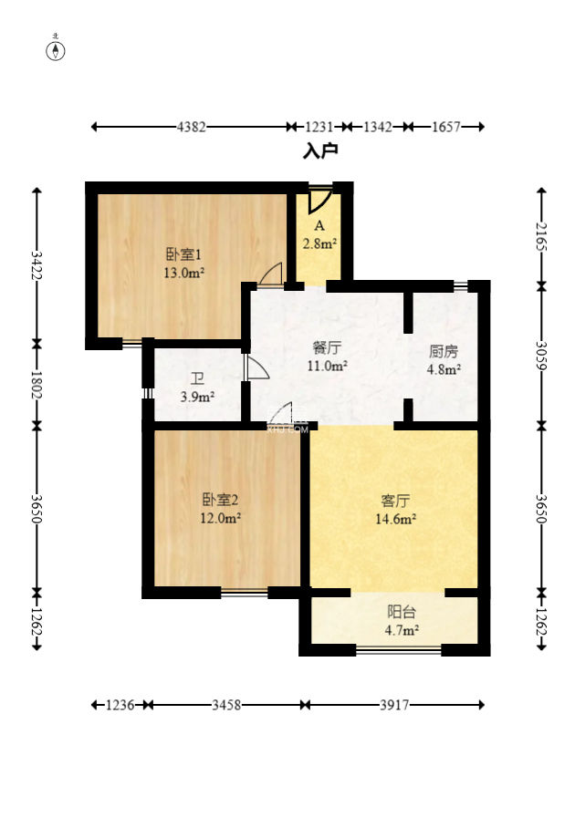 爱琴海岸  2室1厅1卫   49.80万