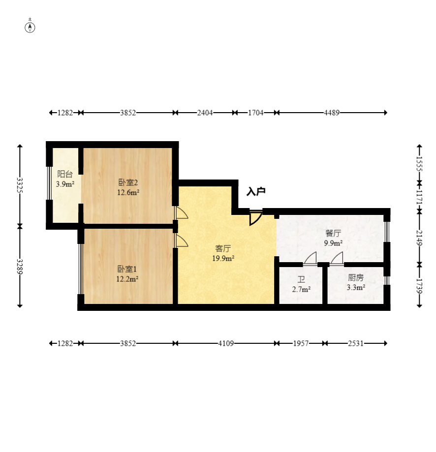 广泰家园  2室2厅1卫   29.80万室内图1