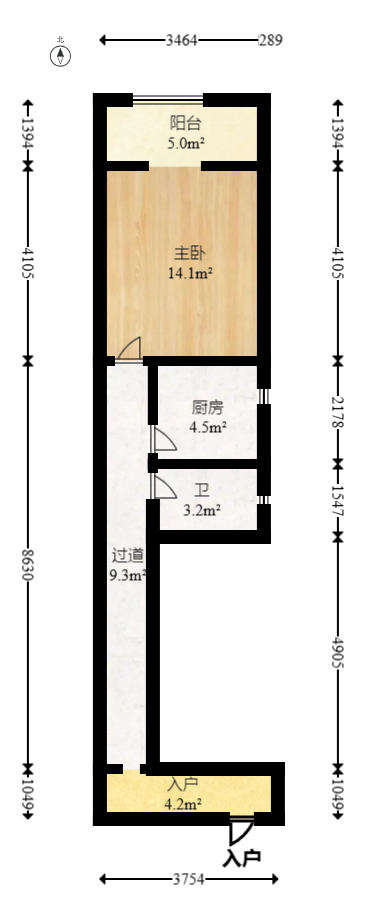 华海3C(天心电子世界)  1室1厅1卫   40.00万室内图1
