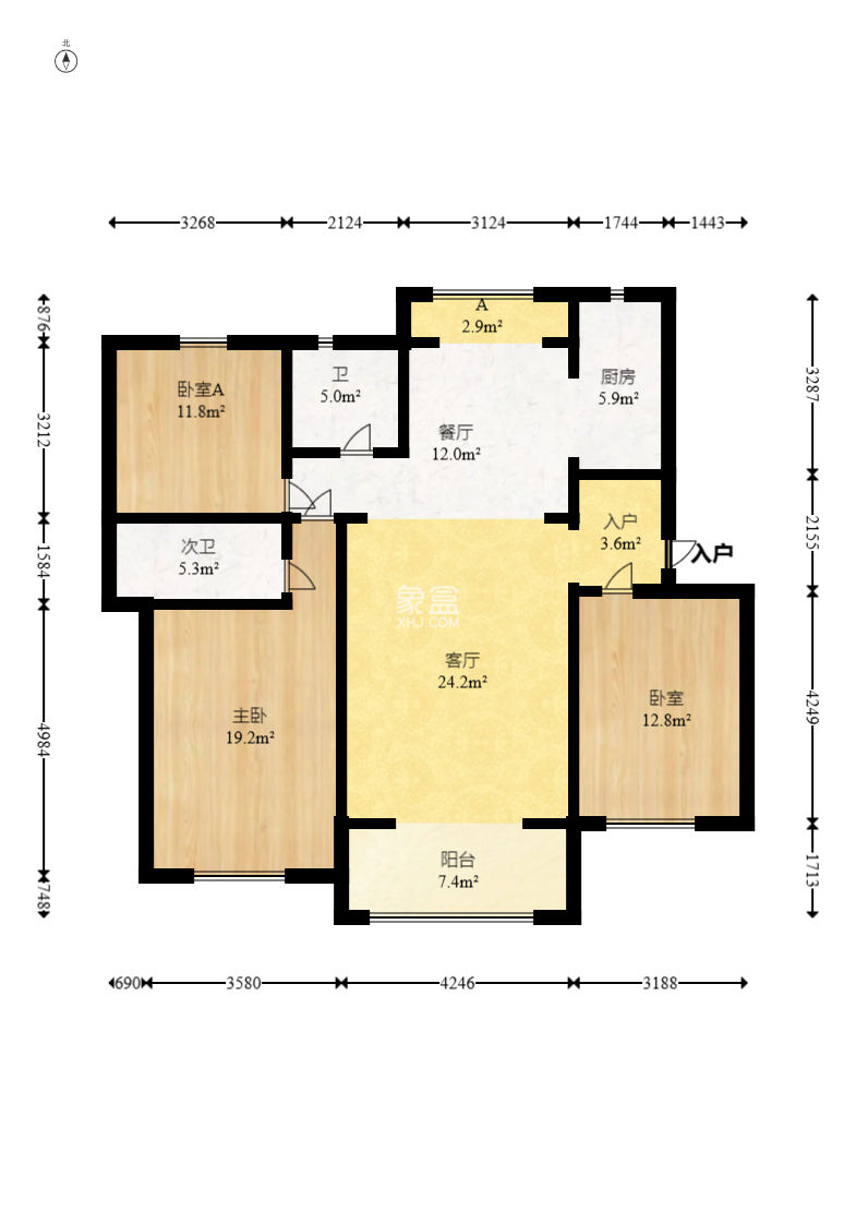 山水人家一二期  3室2厅2卫    70.0万