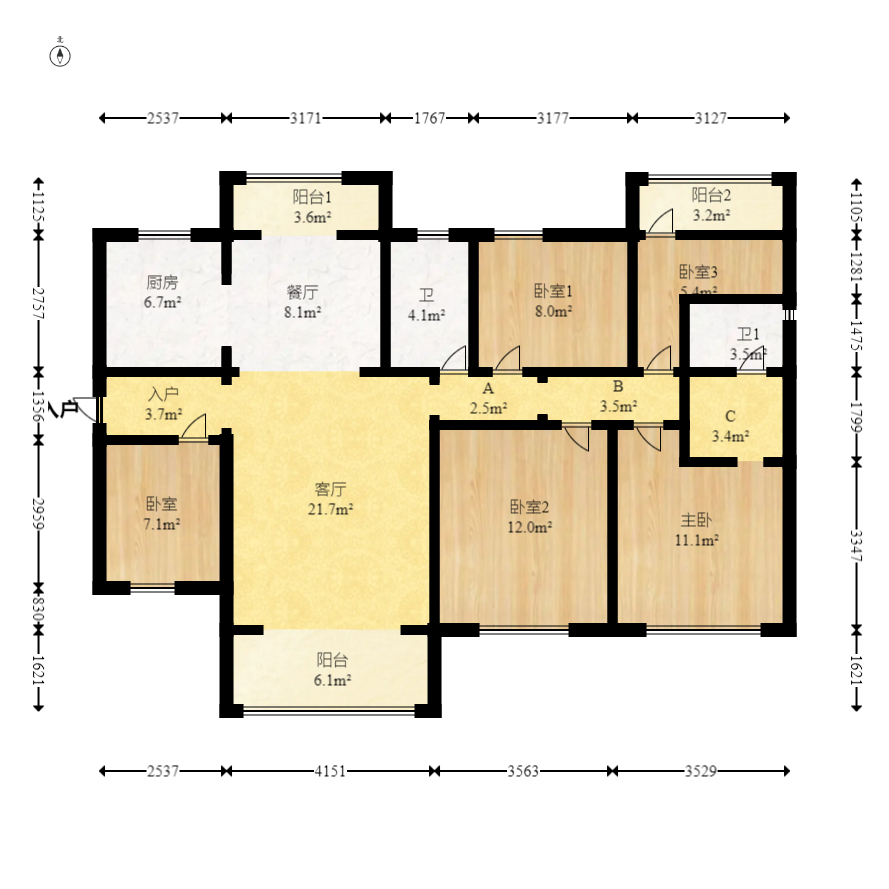 保利香槟国际  5室2厅2卫    116.0万 保利香槟国际  5室2厅2卫    116.0万户型图