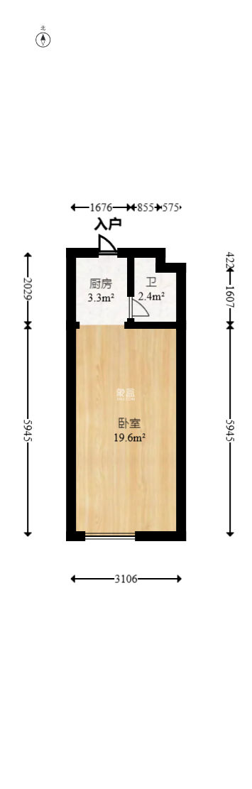 拿铁空间  1室1厅1卫   24.80万