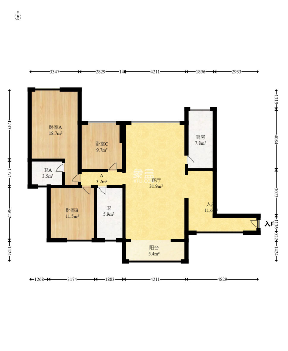 湘腾琴岛  3室2厅2卫    130.0万