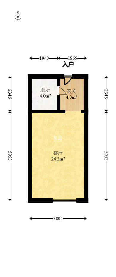 兰亭湾畔  1室1厅1卫   25.00万