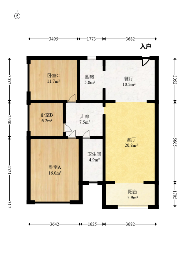 鑫远悦城(鑫远悦时代)  3室2厅1卫    102.0万 鑫远悦城(鑫远悦时代)  3室2厅1卫    102.0万户型图