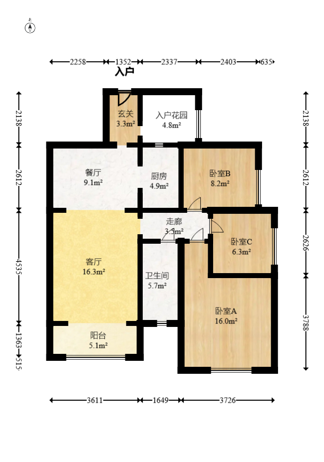 中建芙蓉嘉苑  3室2厅1卫    100.0万 中建芙蓉嘉苑  3室2厅1卫    100.0万户型图