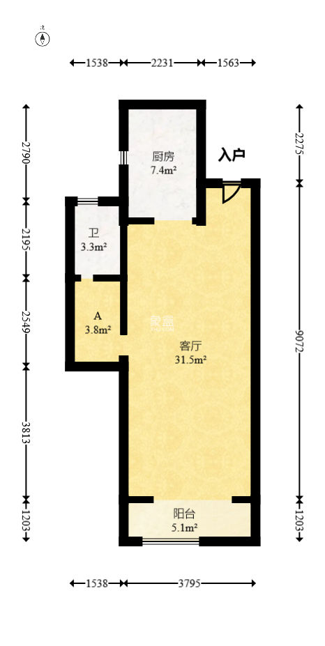 荣盛花语书苑  3室2厅1卫   108.00万
