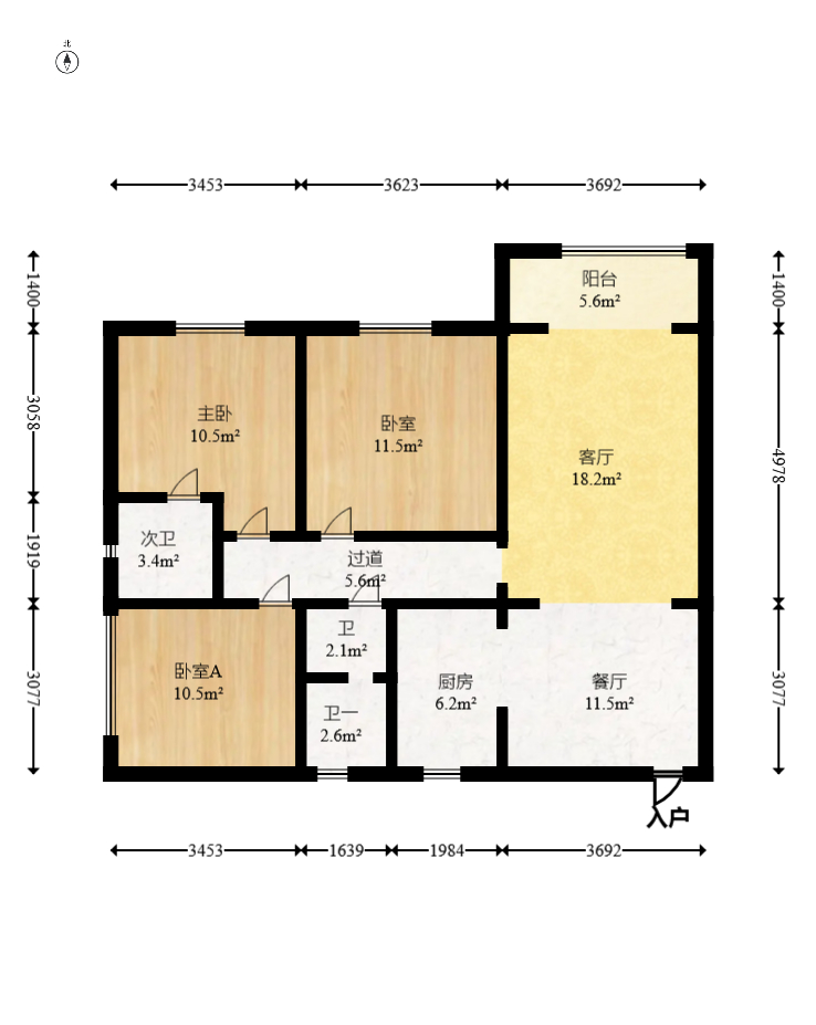 时代星空  3室2厅2卫    69.8万 时代星空  3室2厅2卫    69.8万户型图