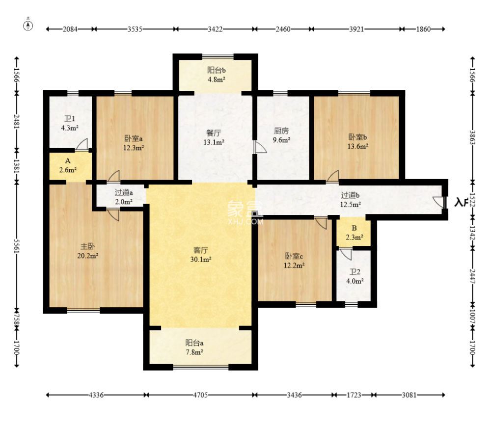 三润城（三润星城）  4室2厅2卫    140.0万