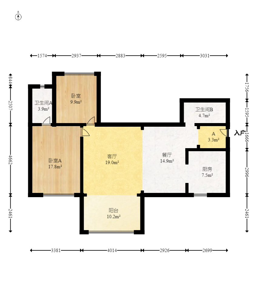 汇金城/嘉华城(二期、三期) 4室2厅2卫 138.0万 汇金城/嘉华城(二期、三期) 4室2厅2卫 138.0万户型图