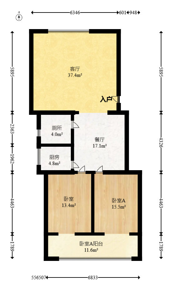 广宇园丁新村  4室2厅2卫   135.00万