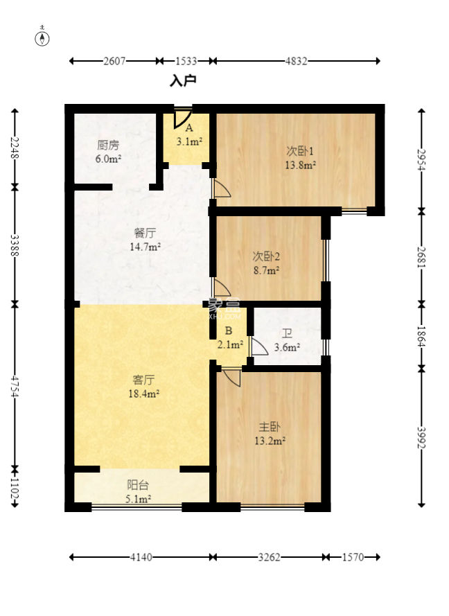 恒基旭辉湖山赋  3室2厅1卫    82.8万