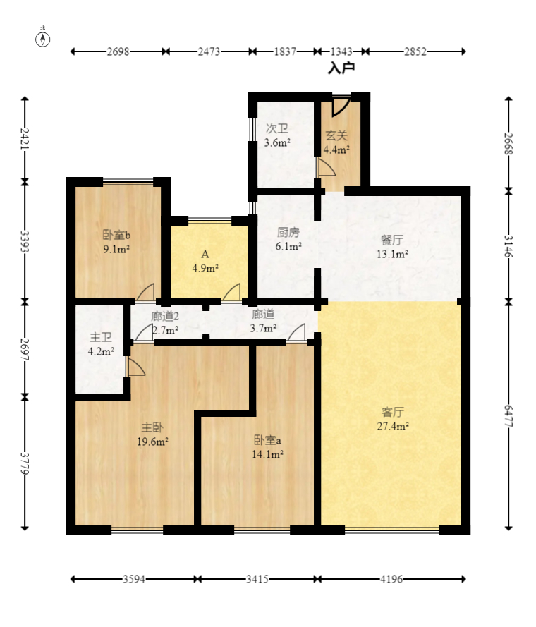 建发央著  4室2厅2卫   239.00万室内图1