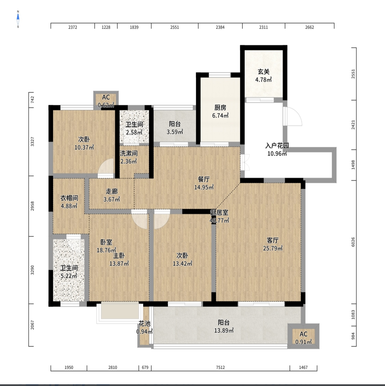 梓山苑小区 3室2厅3卫 1280.0元/月 梓山苑小区 3室2厅3卫 1280.0元/月户型图