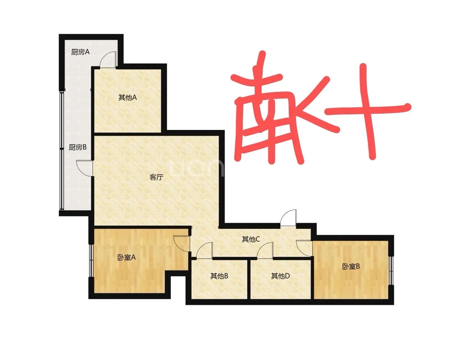 锦苑小区  3室2厅1卫   95.00万户型图