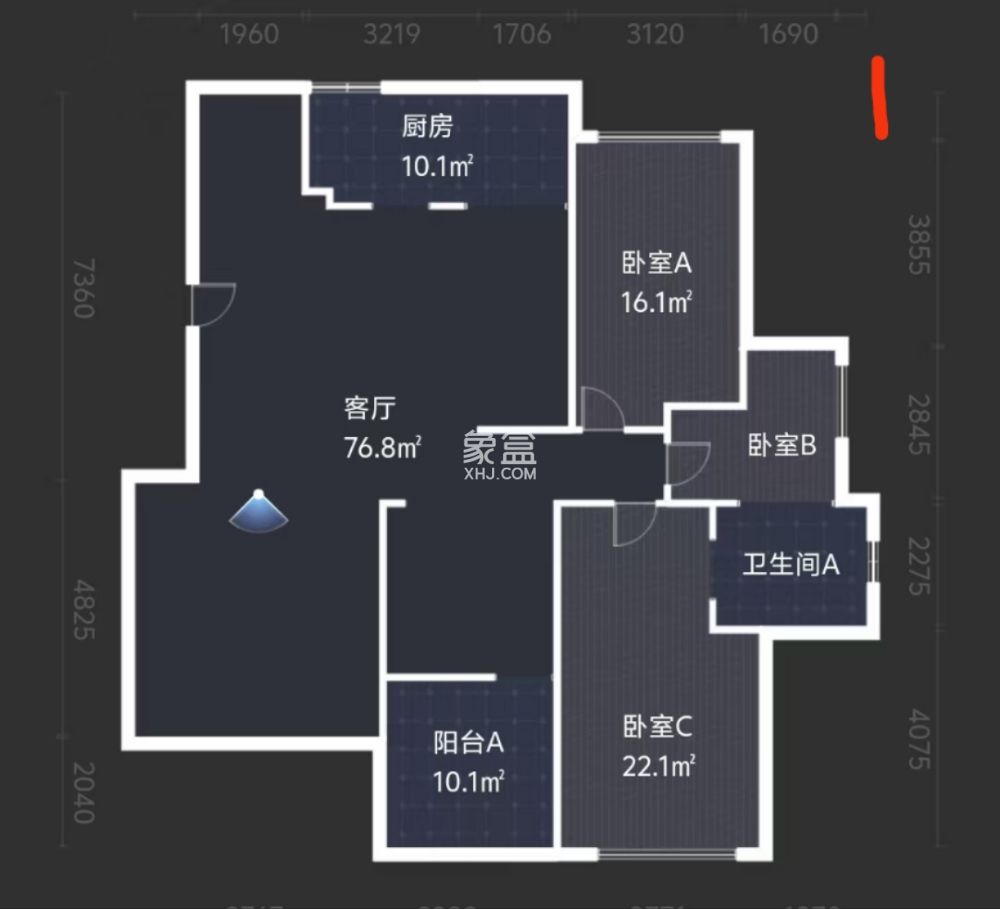 湘银星城  4室2厅2卫   132.00万