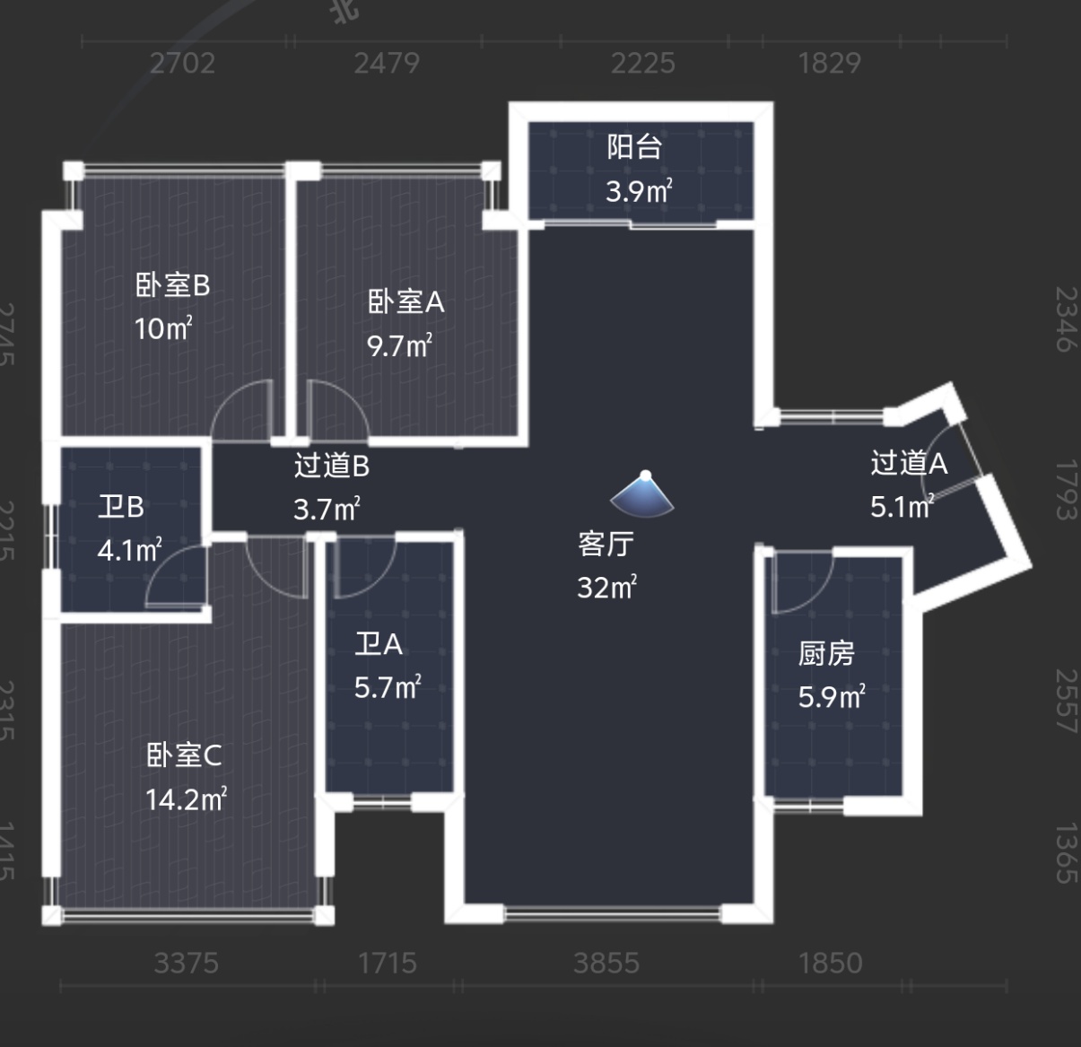 经世龙城 3室2厅2卫 51.0万 经世龙城 3室2厅2卫 51.0万室内图