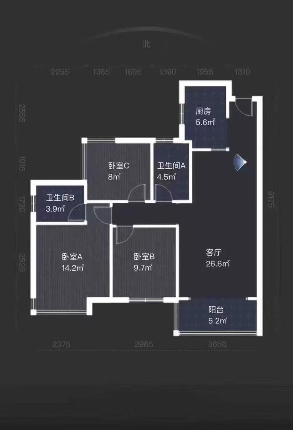 桂花城 3室2厅2卫 51.8万 桂花城 3室2厅2卫 51.8万室内图