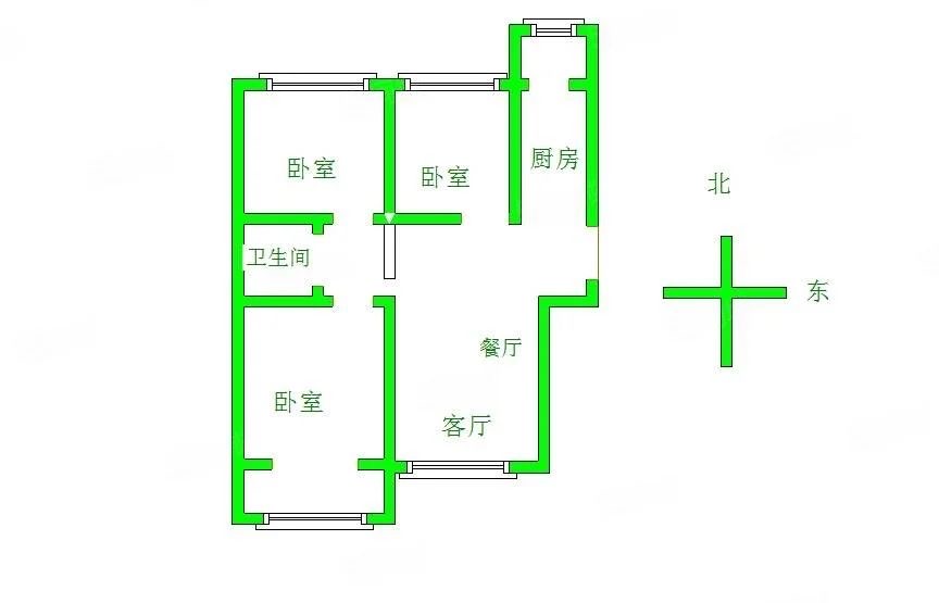 荣盛江南锦苑  3室2厅2卫   116.00万户型图