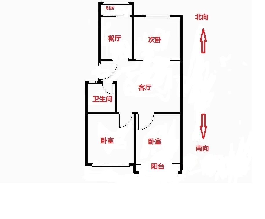 罗三生活区  3室1厅1卫   65.00万