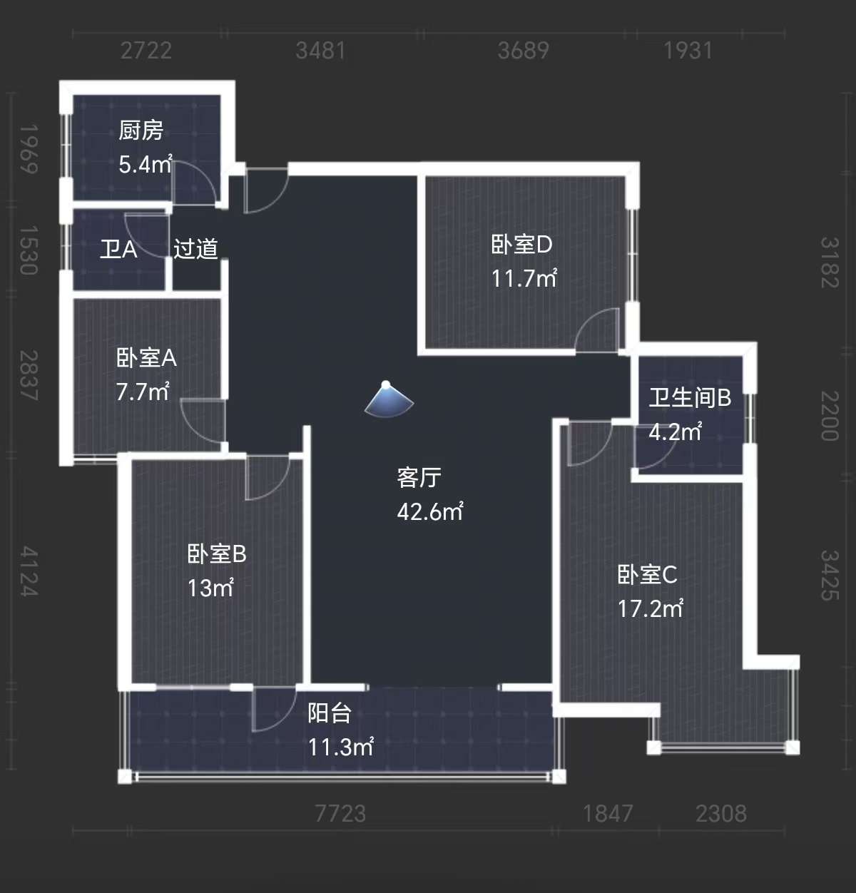 科艺花园 4室2厅2卫 65.0万 科艺花园 4室2厅2卫 65.0万室内图