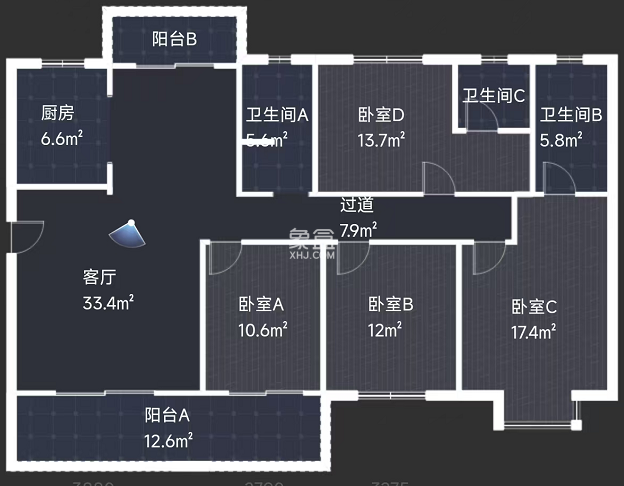 中建江湾壹号  4室2厅2卫    99.8万