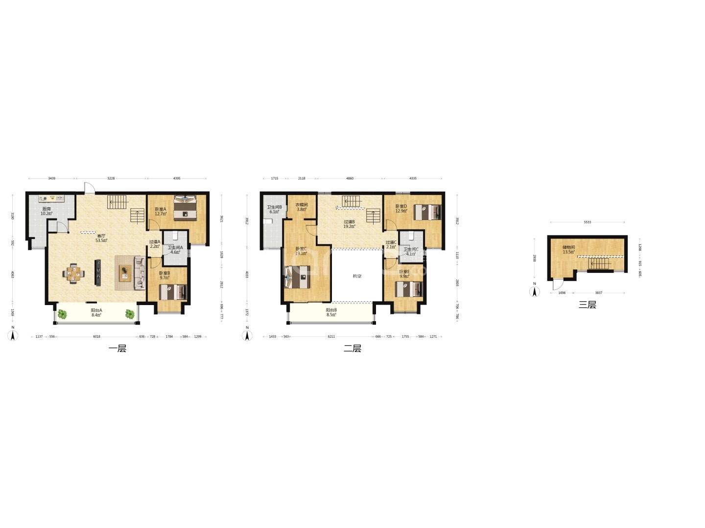 保利中央海岸一二期 4室2厅3卫 500.0万 保利中央海岸一二期 4室2厅3卫 500.0万户型图