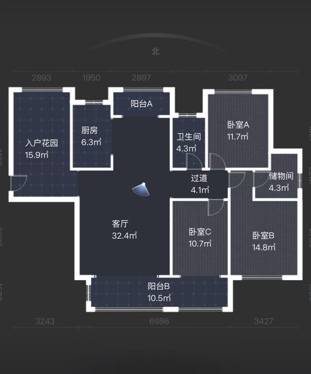 中泰财富湘江 4室2厅2卫 86.8万 中泰财富湘江 4室2厅2卫 86.8万室内图