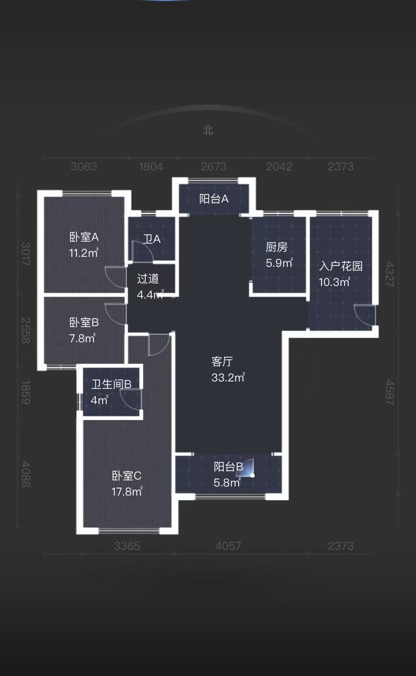 中泰财富湘江 3室2厅2卫 88.0万 中泰财富湘江 3室2厅2卫 88.0万室内图