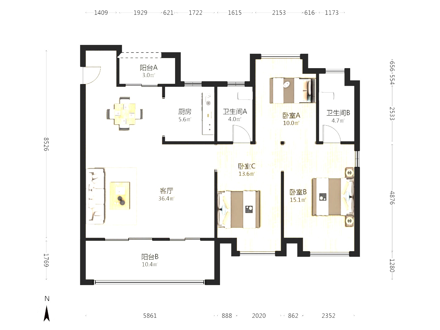 建发央著  4室2厅2卫   100.00万