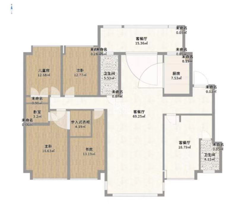 高科壹号领域 5室3厅4卫 135.0万 高科壹号领域 5室3厅4卫 135.0万室内图