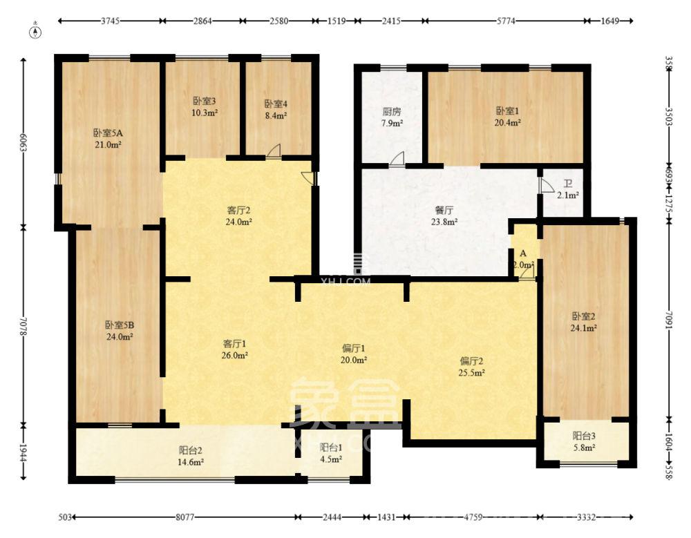 中惠锦堂  8室4厅4卫   8000.00元/月室内图1