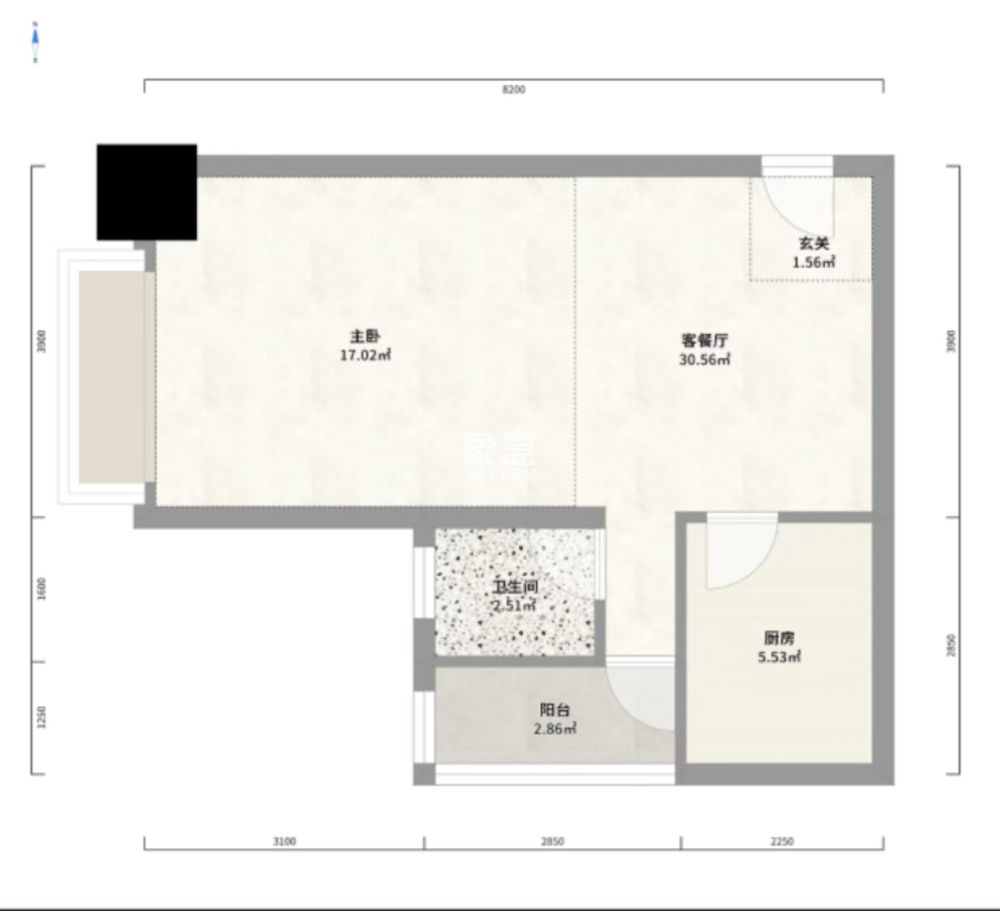 朗廷览江  1室1厅1卫   26.00万