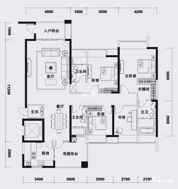 美的城一期 5室2厅2卫 100.0万 美的城一期 5室2厅2卫 100.0万室内图