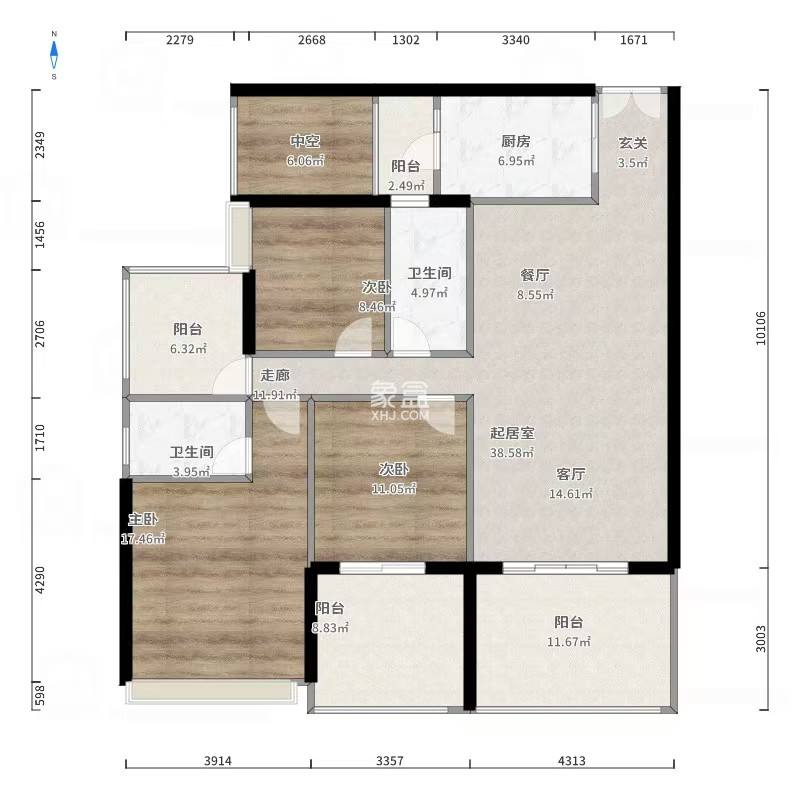 奥园养生城  4室2厅2卫    65.0万