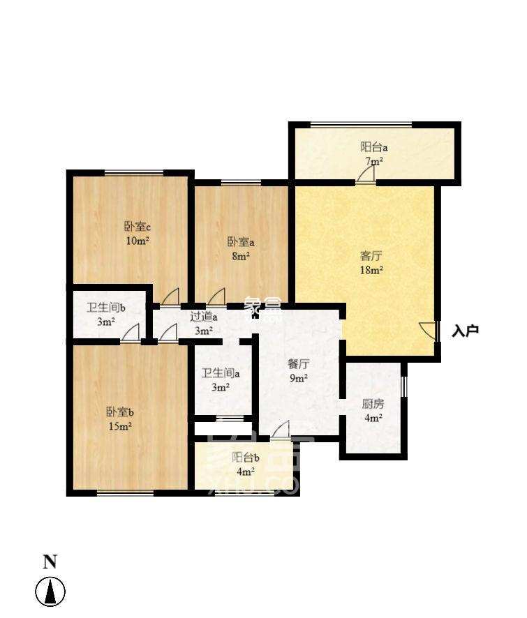 南郡雅园 3室2厅2卫 1600.0元/月 南郡雅园 3室2厅2卫 1600.0元/月室内图