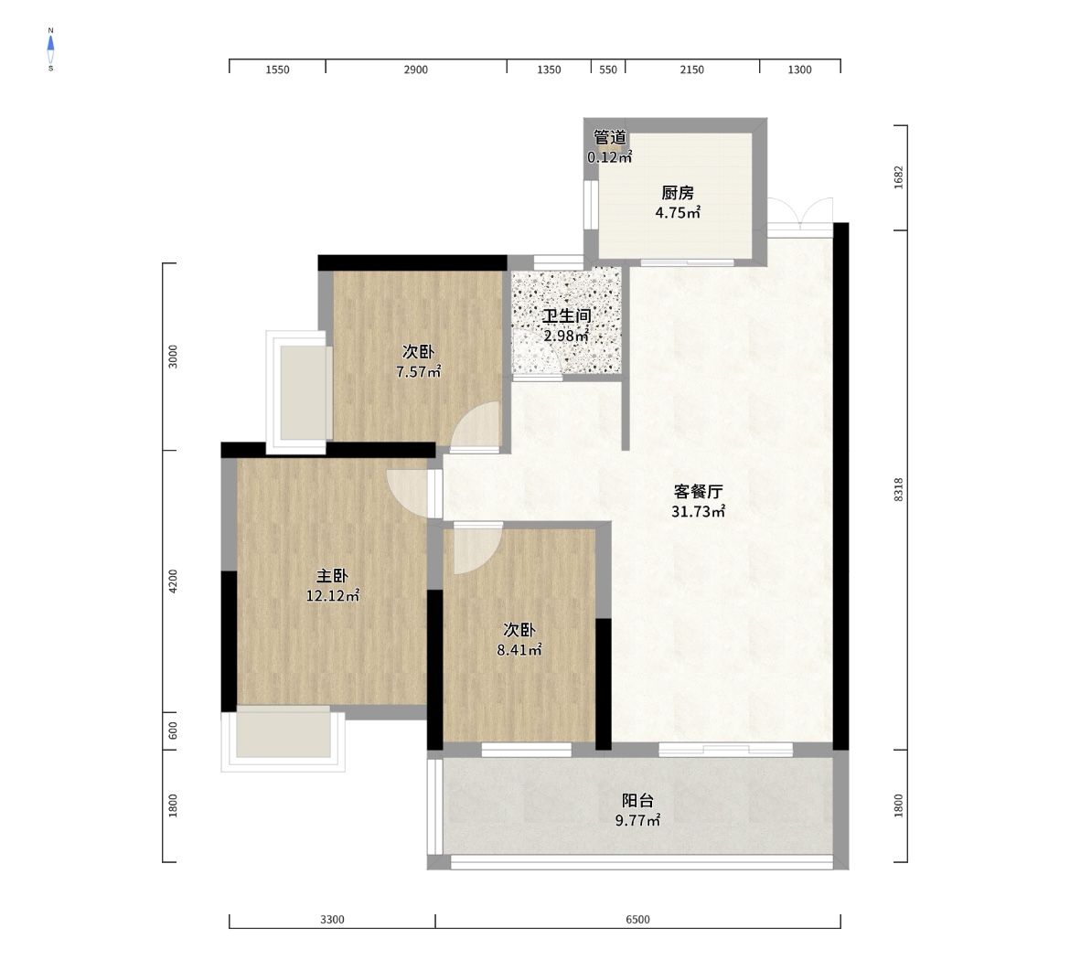 时代新城(翰林府) 3室1厅1卫 35.0万 时代新城(翰林府) 3室1厅1卫 35.0万室内图