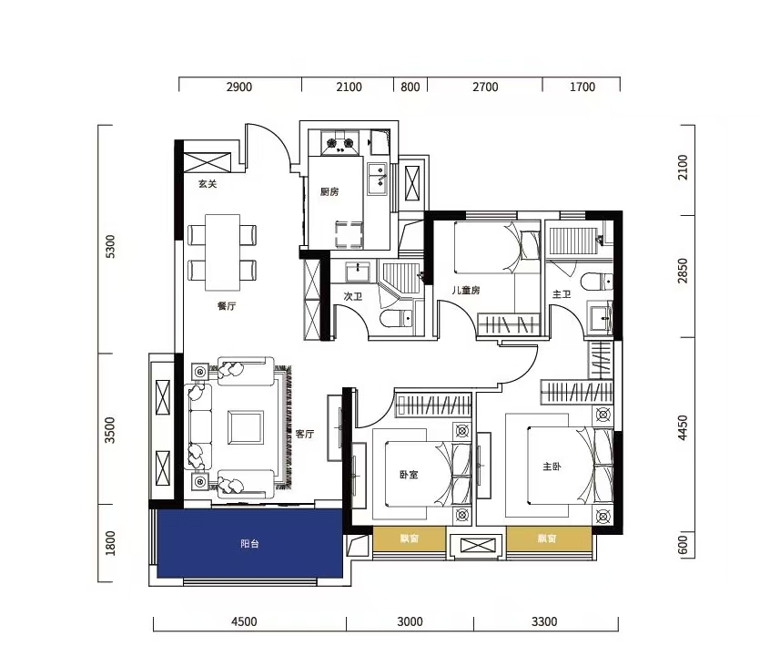 长房君悦公馆 3室2厅2卫 32.0万 长房君悦公馆 3室2厅2卫 32.0万室内图