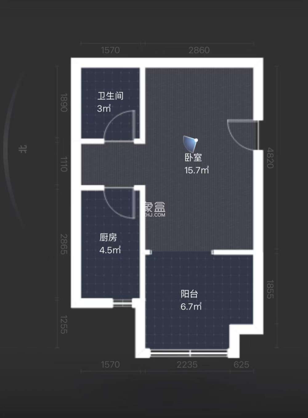 中建江湾壹号  1室1厅1卫   22.00万