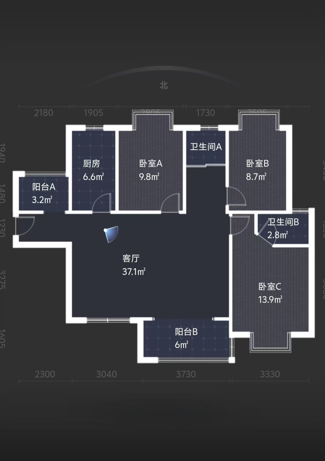 型格建宁翰府  3室2厅2卫   66.80万