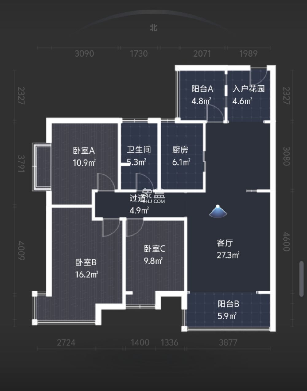 湘江名都  3室2厅2卫    46.0万