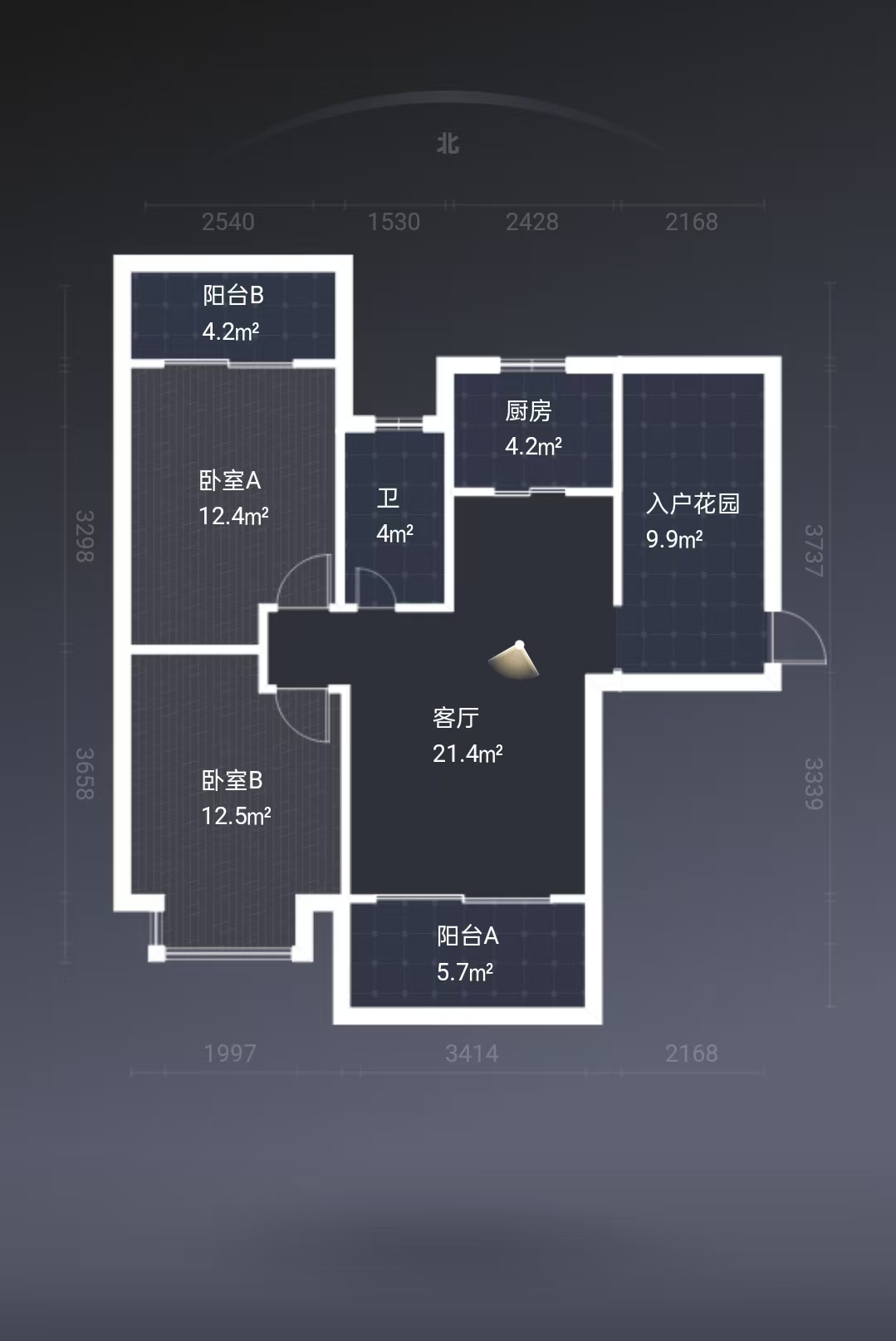 华府蓝湾 2室2厅1卫 150.0万 华府蓝湾 2室2厅1卫 150.0万户型图
