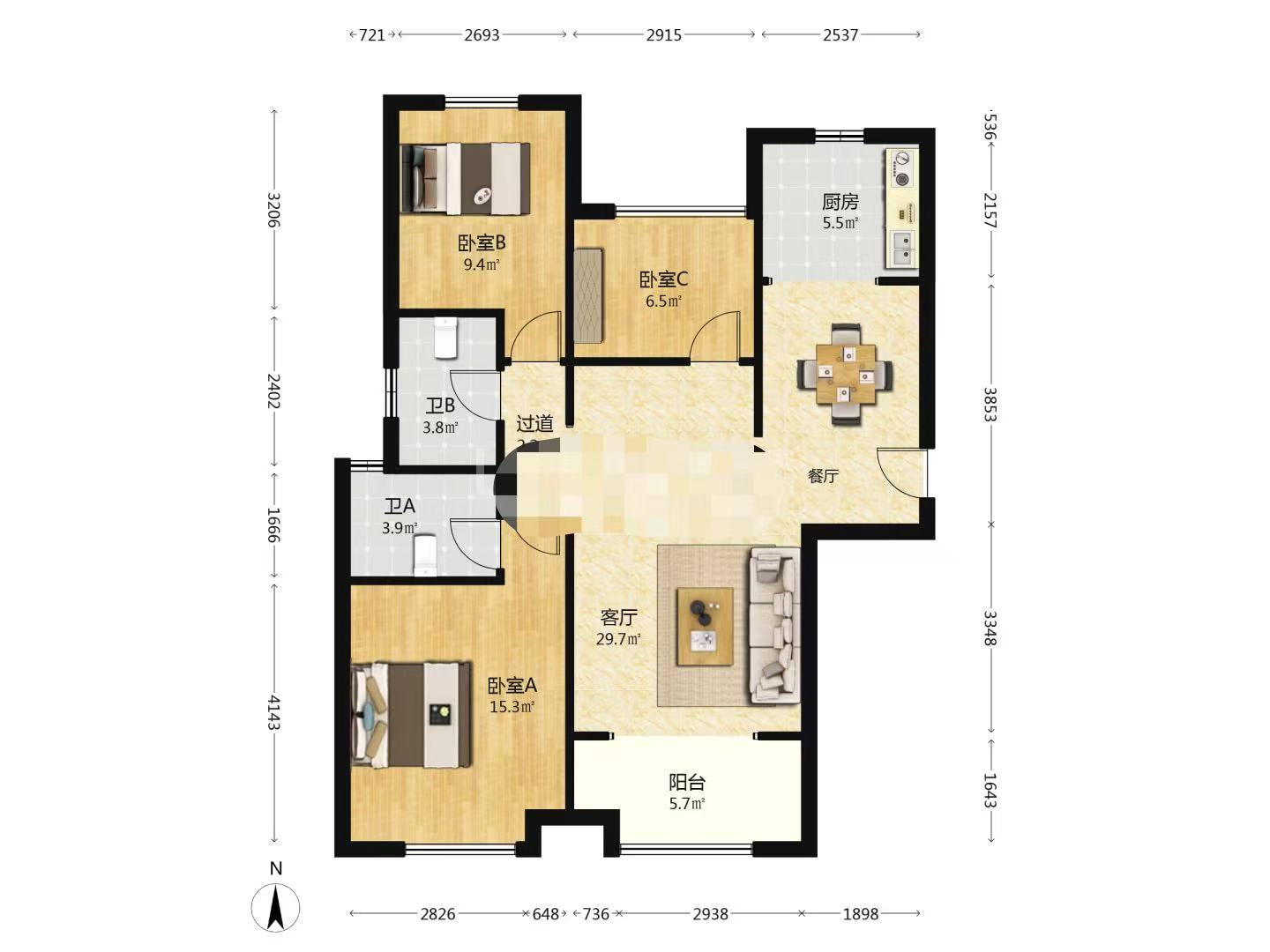 都市兰亭 3室2厅2卫 33.5万 都市兰亭 3室2厅2卫 33.5万室内图