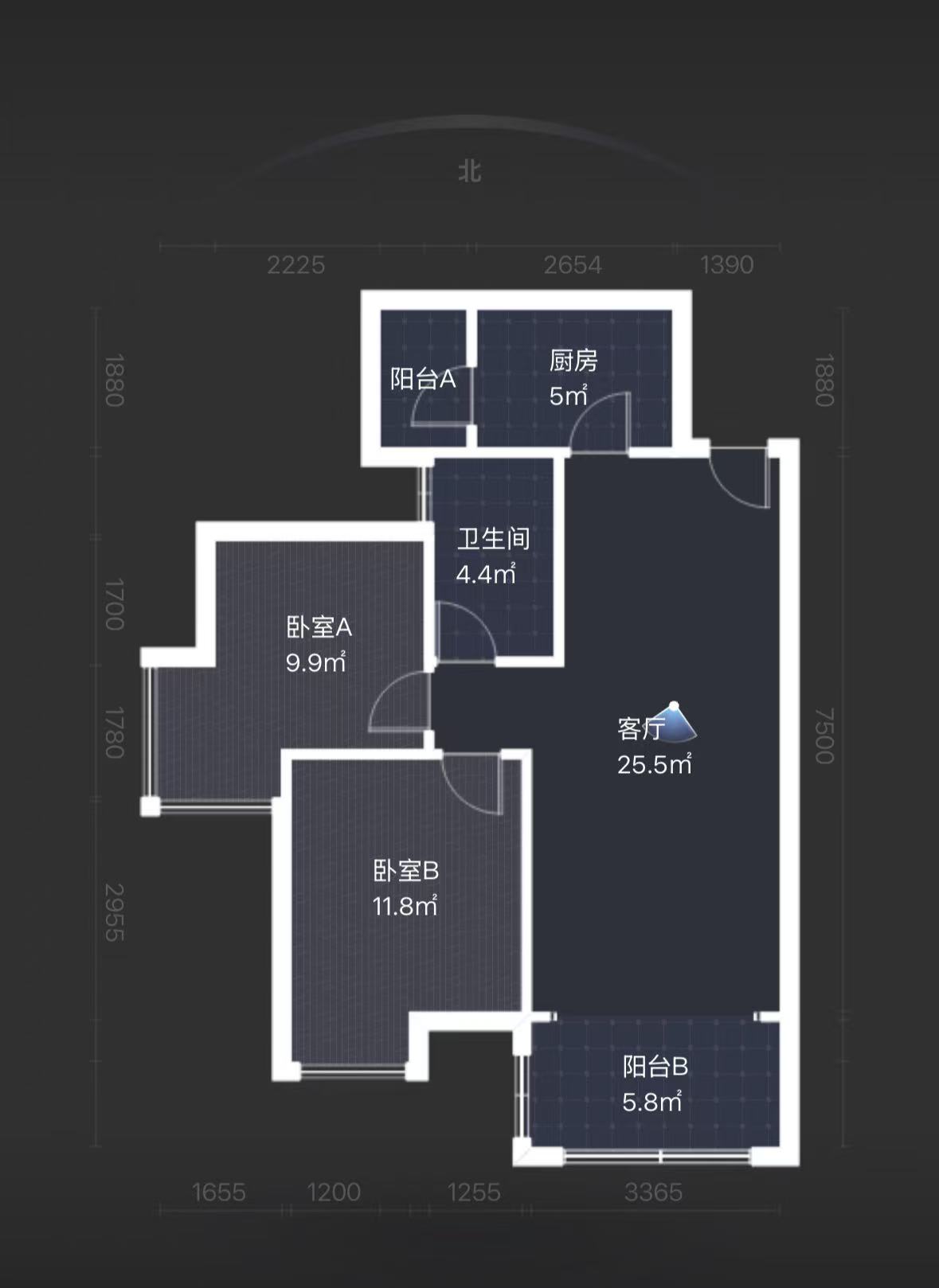 山水豪庭 2室2厅1卫 35.0万 山水豪庭 2室2厅1卫 35.0万室内图