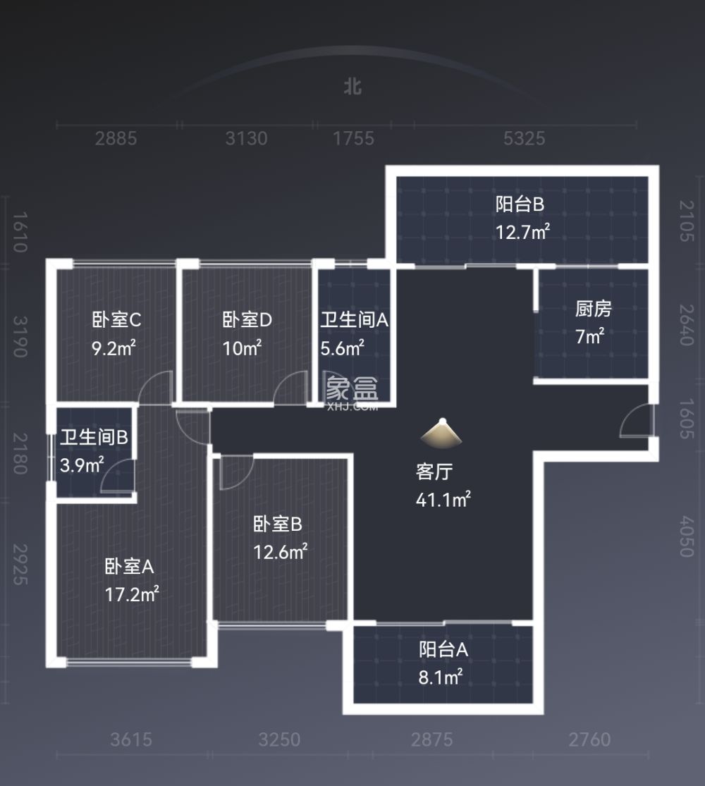 高科壹号领域  4室2厅2卫   81.00万