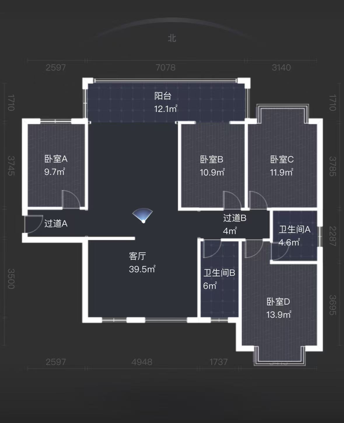 森林公馆  4室2厅2卫   83.00万