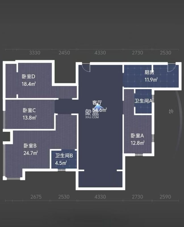 磐龙生态社区  4室2厅2卫   46.00万